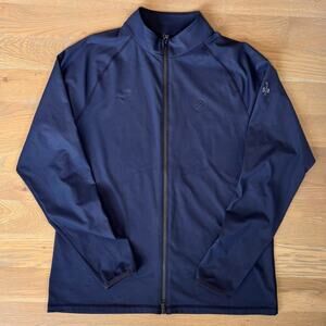 G/FORE Skulls & T’s Embossed Golf Jacket Sweater Full Zip Navy Mens Size Large